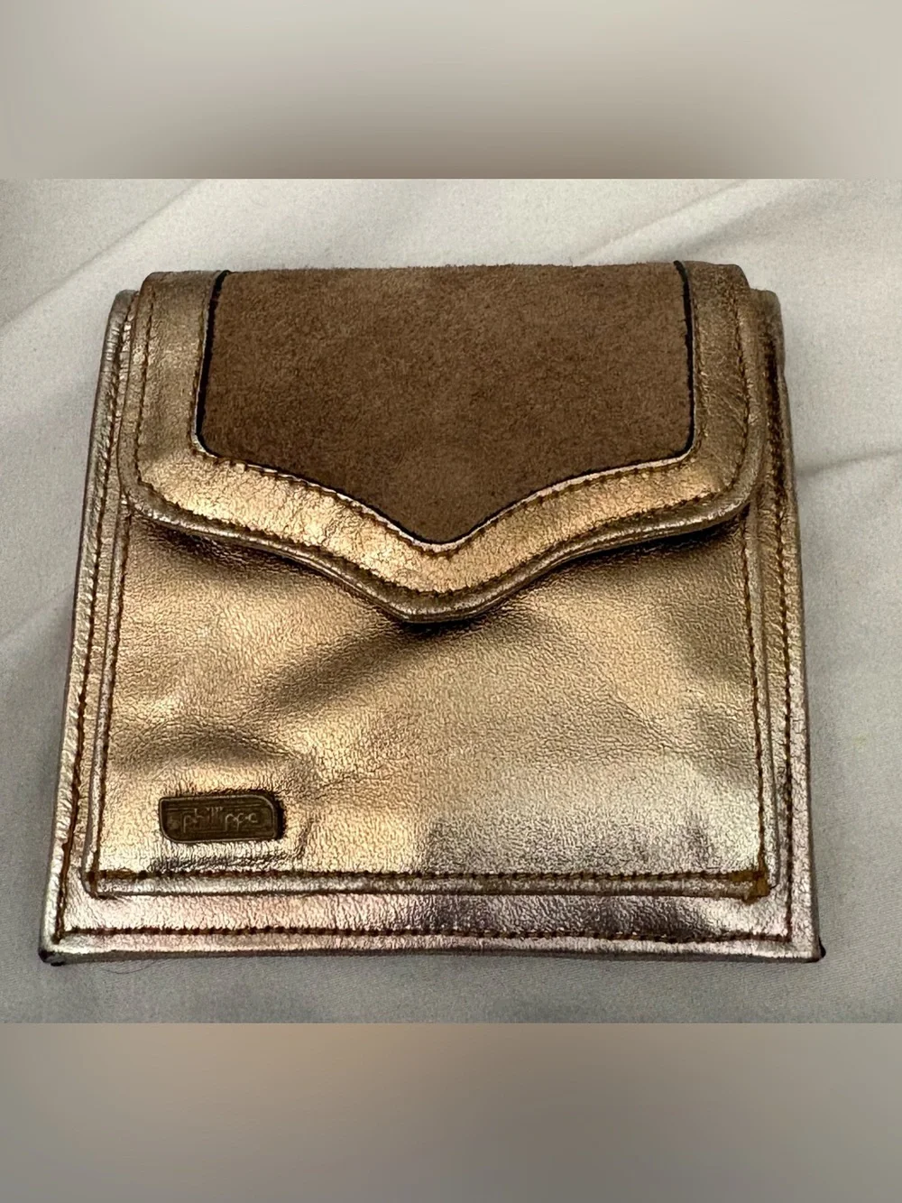 Phillipe Metallic and suede Men’s Leather Wallet